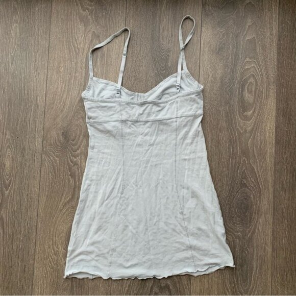 Aritzia Wilfred Bustier Corset Tank Top Pale Blue Gray Cotton Sleeveless Small - Picture 4 of 15